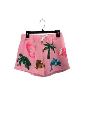Simply Southern Women’s Pink Beach Novelty Sequin Shorts Sz S